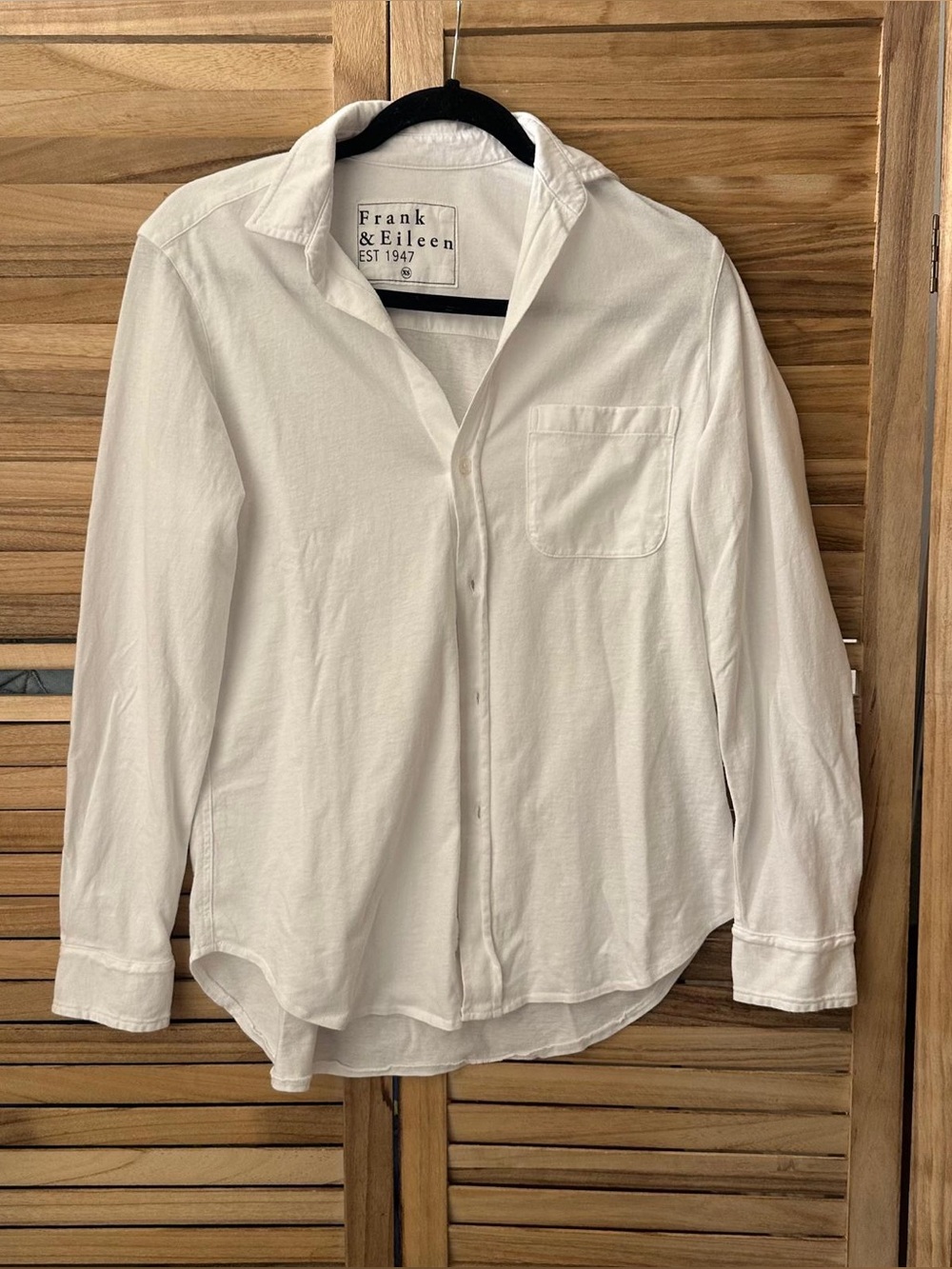 Frank Eileen Cotton Button Down Shirt in White size XS